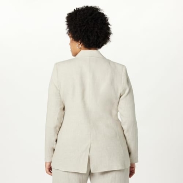 The Drop Women's Blake Long Blazer Natural Linen