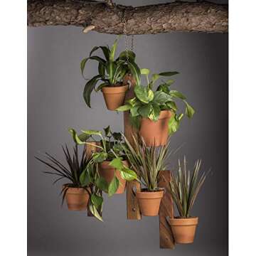 Kalmar Home Plant Holder – 6 Pot Hanging Set