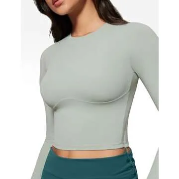 INGIA Women’s Crop Yoga Shirt | Slim Fit Casual Top