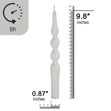 Gedengni Spiral Taper Candles Set of 2 - Elegant Decorative Candles