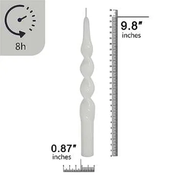 Gedengni Spiral Taper Candles Set of 2 - Elegant Decorative Candles