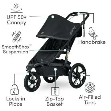BOB Alterrain Pro Jogging Stroller - Black Comfort & Performance