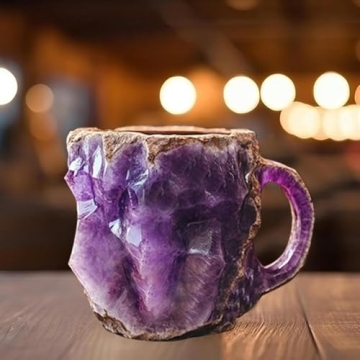 Elegant Multi-Colored Mineral Crystal Coffee Mugs