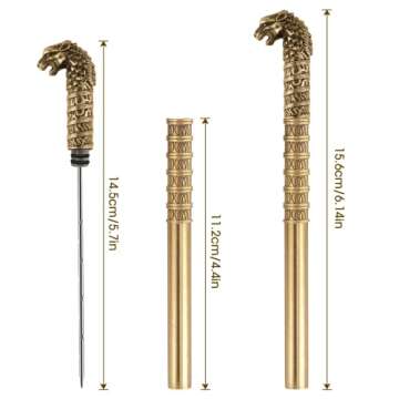 Scotte Vintage Cigar Draw Enhancer Tool - Stainless Steel Precision Needle for All Size Cigars