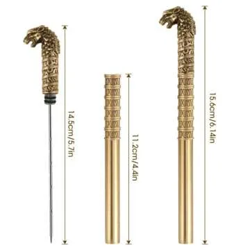 Scotte Vintage Cigar Draw Enhancer Tool - Stainless Steel Precision Needle for All Size Cigars