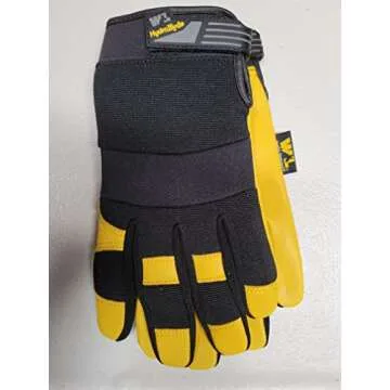 Men's Goat Skin Leather Palm Work Gloves, Water-Resistant HydraHyde, Medium (Wells Lamont 3227) (Extra Large)