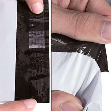 Poly Mailers 12X15.5 Inch White 100 Pack Shipping Bags #5 Strong Mailing Envelopes for Small Business, Packing Supplies. Waterproof and Tear-Proof Mailing Bags 2.1 Mil Thick