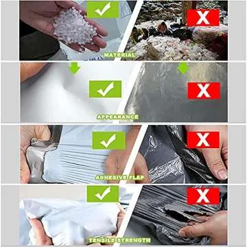 Poly Mailers 12X15.5 Inch White 100 Pack Shipping Bags #5 Strong Mailing Envelopes for Small Business, Packing Supplies. Waterproof and Tear-Proof Mailing Bags 2.1 Mil Thick