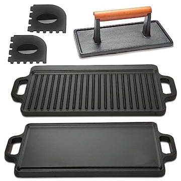 Versatile Cast Iron Griddle Set for Perfect Cooking