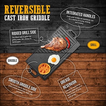 Versatile Cast Iron Griddle Set for Perfect Cooking