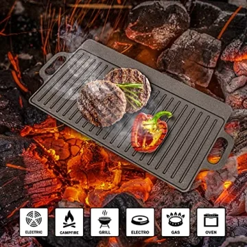 Versatile Cast Iron Griddle Set for Perfect Cooking