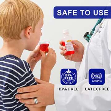 ReliMedPro Disposable Medicine Cups Graduated, Bulk Pack of 300, 1 oz (30ml) Small Plastic Measuring Cup for Liquid Medication, Paint, epoxy, Pill and Resin