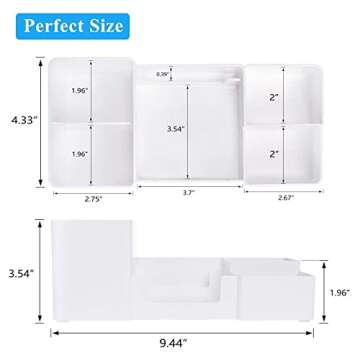 JUPELI Stylish Desktop Organizer with 6 Compartments