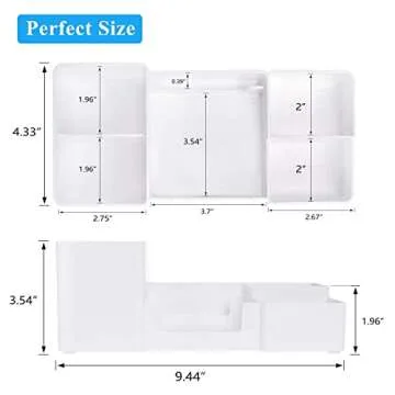 JUPELI Stylish Desktop Organizer with 6 Compartments