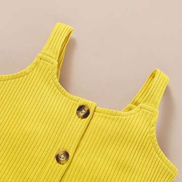 6-9 Month Girl Clothes Toddler Baby Girl Clothes Summer Infant Girls Short Sleeve Vintage Shirt Top Cotton Shorts Set Cute Girl Outfit 6-12 Months Yellow