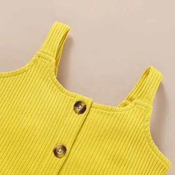6-9 Month Girl Clothes Toddler Baby Girl Clothes Summer Infant Girls Short Sleeve Vintage Shirt Top Cotton Shorts Set Cute Girl Outfit 6-12 Months Yellow