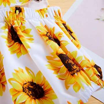 Baby Girl Summer Clothes Infant Ruffled Sleeveless Romper Floral Jumpsuit Onesie Casual Clothes(Yellow, 12-18 Months)