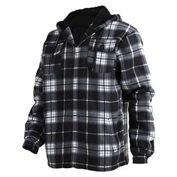 Facitisu Men's Winter Zip Up Hoodie Sherpa Fleece Sweatshirt Warm Thick heavyweight Coats