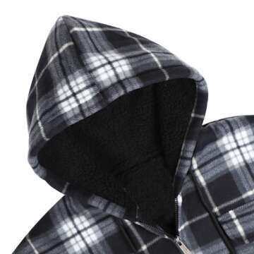 Facitisu Men's Winter Zip Up Hoodie Sherpa Fleece Sweatshirt Warm Thick heavyweight Coats