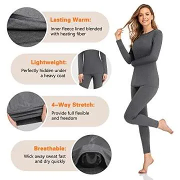 SIMIYA Winter Thermal Base Layer Set for Women