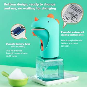 Seawah Touchless Dinosaur Soap Dispenser for Kids