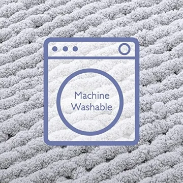 Bigacogo Chunky Knit Blanket Throw 51"x63", 100% Hand Knitted Chenille Throw Blanket, Big Soft Thick Yarn Cable Knit Blanket, Large Rope Knot Crochet Throw Blankets for Couch Bed Sofa (Light Grey)