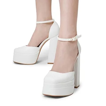 Trendy DREAM PAIRS Chunky Platform Heels for Women