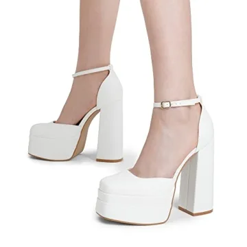 Trendy DREAM PAIRS Chunky Platform Heels for Women