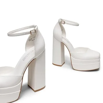 Trendy DREAM PAIRS Chunky Platform Heels for Women