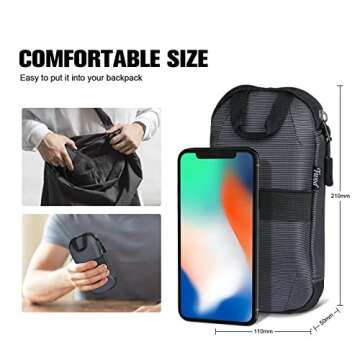 Twod Electronic Organizer Travel Universal Accessories Storage Bag Portable for Hard Drives, Cables, Memory Sticks, Charger, Phone, USB,SD Cards