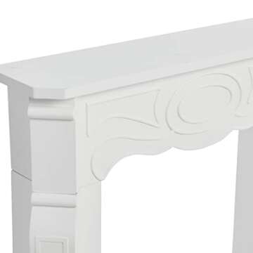 Creative Co-Op Victorian Fireplace Mantel, White