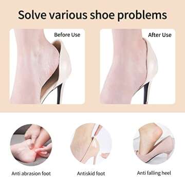 Heel Pads for Shoes, That are Too Big Heel Grips for Womens Shoes(4Pairs), Heel Inserts for Shoes Anti-Slip Heel Grips Liner Cushions Inserts for Women Men Shoe Heel Inserts Prevent Rubbing Blisters