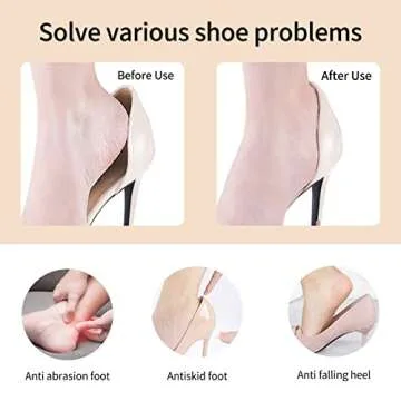 Heel Pads for Shoes, That are Too Big Heel Grips for Womens Shoes(4Pairs), Heel Inserts for Shoes Anti-Slip Heel Grips Liner Cushions Inserts for Women Men Shoe Heel Inserts Prevent Rubbing Blisters