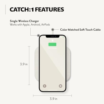 Stylish COURANT Catch:1 Wireless Charging Pad - Qi-Certified
