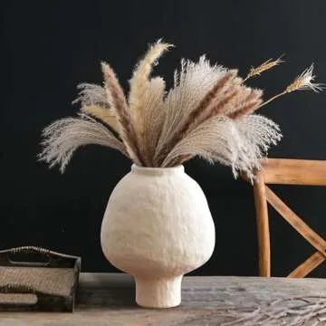 Smiletag Ceramic Vase, Farmhouse Decor, Home Decorative Vase, Wabi-Sabi Home Decor, Boho Decor Vases for Living Room, Kitchen, Bedroom, Office, Shelf Centerpiece Table Decorations