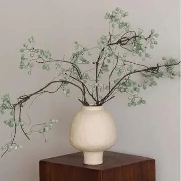 Smiletag Ceramic Vase, Farmhouse Decor, Home Decorative Vase, Wabi-Sabi Home Decor, Boho Decor Vases for Living Room, Kitchen, Bedroom, Office, Shelf Centerpiece Table Decorations