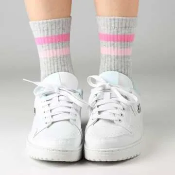 Vibrant Cotton Day Girls Athletic Socks - Soft & Stylish for Ages 4-14!