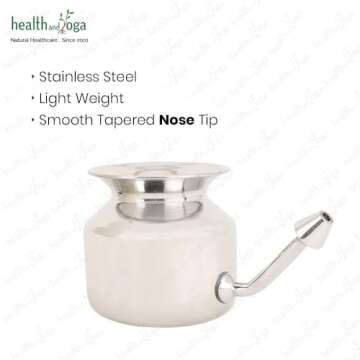 SteloKleen Neti Pot Kit - Unbreakable, Hygienic, Travel Ready