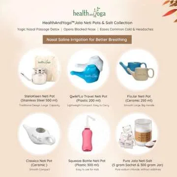 SteloKleen Neti Pot Kit - Unbreakable, Hygienic, Travel Ready