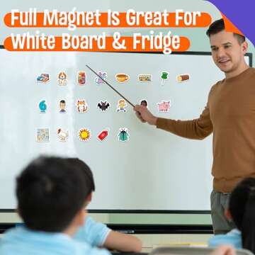 50 PCS CVC Object Magnets, Magnetic Thickened CVC Fridge Magnets Adorable Educational Learning Toys for Preschooler, Kindergarteners, Kids 4+