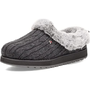 Skechers BOBS Ice Angel Slipper for Women, Charcoal