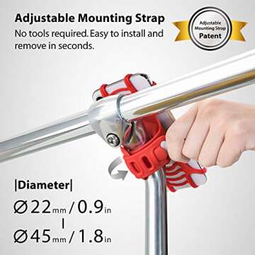 BONE Bike Tie Pro 1, Bike Cell Phone Mount for Stem, Scratch-Free Silicone Holder & Quick Setup, Universal Cycling Phone Holder Compatible with Most Smartphones (Black - Stem)