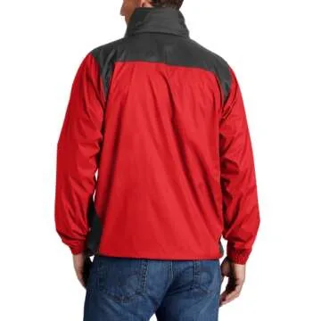 Columbia Men's Big Glennaker Lake and Tall Rain Jacket, Bright Red/Grill, 1X