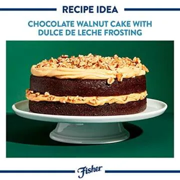 Fisher Chef's Naturals Walnut Halves & Pieces 32 oz, 100% California Unsalted Walnuts for Baking & Cooking, Topping, Resealable Bag, Great with Yogurt & Cereal, Vegan Protein, Keto Walnut Snack 1 Pack