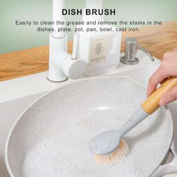 SetSail 4-in-1 Kitchen Dish Brush Set with Holder