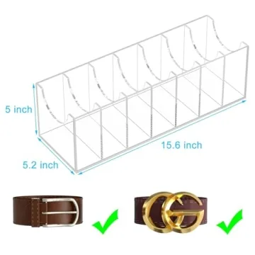 NIUBEE 7 Compartments Belt Organizer for Stylish Storage