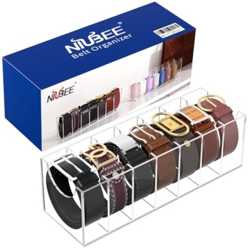 NIUBEE 7 Compartments Belt Organizer for Stylish Storage