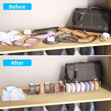 NIUBEE 7 Compartments Belt Organizer for Stylish Storage
