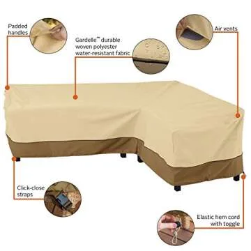 Water-Resistant Classic Accessories Patio Cover for Sectional