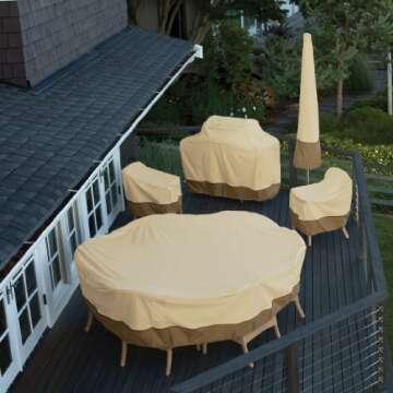 Water-Resistant Classic Accessories Patio Cover for Sectional